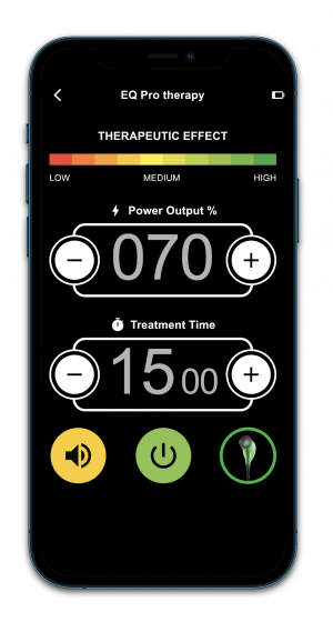 eq pro therapy app smartphone - controls